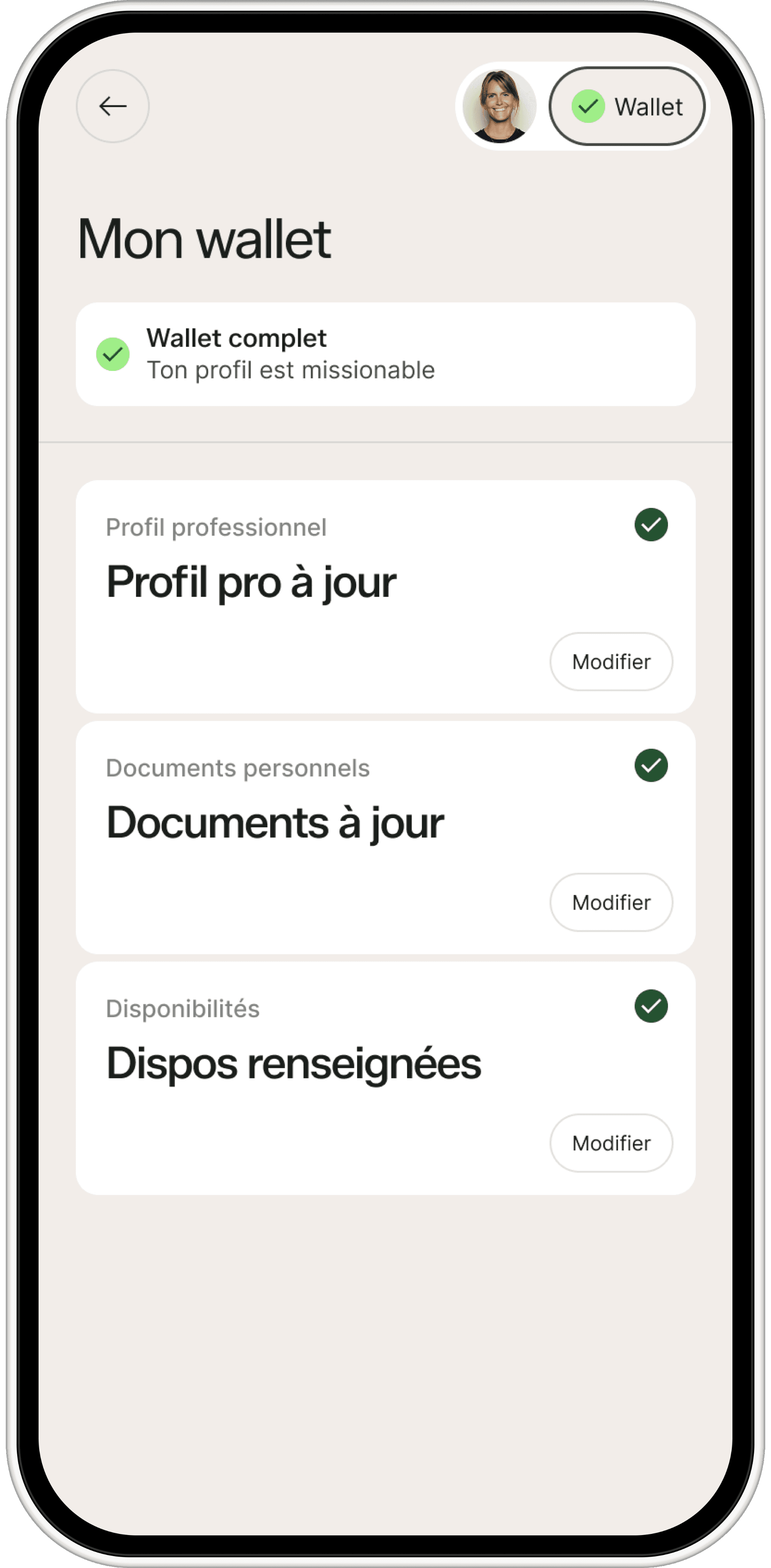 Application SISTR - Mon Wallet